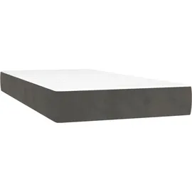 vidaXL Boxspringbett 100 x 200 cm Dunkelgrau