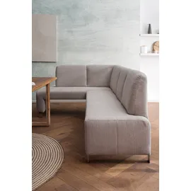 exxpo - sofa fashion Eckbank EXXPO - SOFA FASHION "Intenso, viele Bezugsstoffe Cord, Struktur 243/158 cm (B/T)", braun (cappuccino), B:243cm H:91cm T:158cm, NaturLeder;Strukturstoff (Zusammensetzung: Polyester 100%);Luxus-Microfaser (Zusammensetzung: Aufgeflockte 100%
