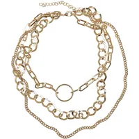 URBAN CLASSICS Ring Layering Necklace Goldfarben / Gold