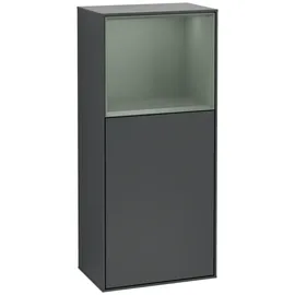 Villeroy & Boch Finion Seitenschrank F510GMHG 41,8x93,6x27cm, rechts, Regal oben Olive Matt, Midnight Blue Matt Lacquer
