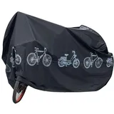 MIRKUZI Fahrradgarage Fahrradabdeckung Universal Anti-Staub Regen UV Schutz für fahrräder, motorräder, elektrofahrzeuge (Schwarz)