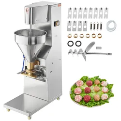 VEVOR Kommerzielle Fleischbällchenformmaschine für Fisch, Rind, Schweinefleisch, 6 Modelle