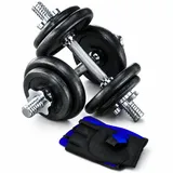 Hantel Set  Kurzhantel  Gusseisen Hantelscheiben 20 kg / Sporthandschuhe