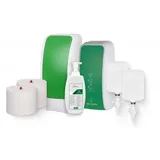 Blanc HYGIENIC KOMPLETT-SET Toilettenkabine: Toilettenpapierspender + SENSOR Sitzreinigung + Reinigungsschaum + Füllmittel