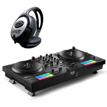 Hercules DJ Control Inpulse T-7 DJ-Controller mit Kopfhörer, DJ Controller