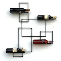 DanDiBo Ambiente Weinregal 75 x 90 x 10 cm Schwarz