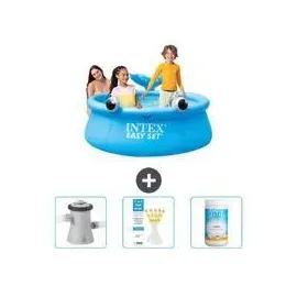 Intex Easy Set Schwimmbecken rund – Wal – 183x51 cm – Zubehör CB73 Blau No Size