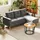 Homcom Ecksofa-193L x 136B x 85H cm-Dunkelgrau | Gr.: onesize