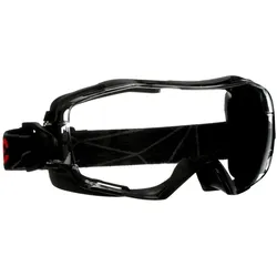 3M GoggleGear 6000 Vollsichtbrille, schwarzer Rahmen, Scotchgard Antibeschlag-/Antikratz-Beschichtung (K&N), transparente Scheibe, GG6001SGAF-BLK-EU