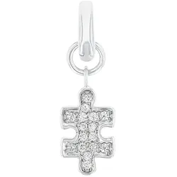 amor Charm für Damen, 925 Sterling Silber, Zirkonia synth. | Puzzleteil Charms & Kettenanhänger