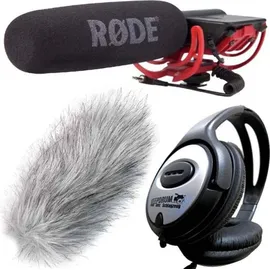 RØDE Microphones RØDE VideoMic Rycote mit Windschutz mit Kopfhörer Mikrofon