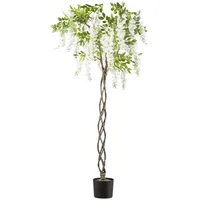 Creativ green Kunstbaum Weißer Blauregen, Creativ green, Höhe 170