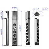 Bachmann CASIA, 4-fach, 2x USB mit Schalter, hochkant, 2m 923.008