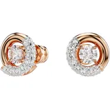 Swarovski Dextera Ohrstecker Rundschliff, weiß Roségold-Legierungsschicht | OS