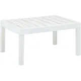 vidaXL Gartentisch Weiß 78x55x38 cm Kunststoff