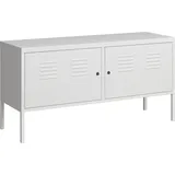 [en.casa] Sideboard Pyhtää 118x40x60cm Stahl Weiß