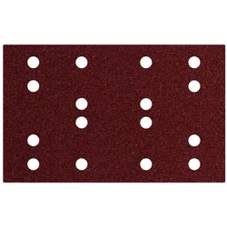 Metabo Haftschleifblätter 80 x 133 mm 16 Löcher, mit Kletthaftung für Furniere, Vollholz, Polyester, - 635194000