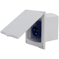 Tenzo-R CEE 16A 230V Caravan Einspeisestecker Steckdose IP44 Weiß