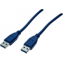 Exertis Connect USB 3.0 Kabel, USB 3.0 St. A / USB 3.0 St. A, blau, 2,0 m Unterstützt Transferraten bis USB Superspe (2 m, USB 3.2), USB Kabel