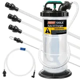 Magicbox 5,3L Manuelle Ölabsaugpumpe, Ölwechselpumpe mit 6 Saugschläuchen & Bremsenentlüftungsschlauch, Vakuum-Flüssigkeitsabsauger für Motor- & Getriebeöl, Auto, Motorrad, Boot