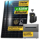 EPP.Solar® All In One 1760W Solaranlage Komplettset inkl. Speicher 3,2 kWh Anker SOLIX Solarbank E1600 PRO mit Smarter Zähler