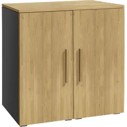 Hasena Accessoires Portina Kommode Massivholz 90x50x86 cm - teilmontiert - Anthrazit/Braun