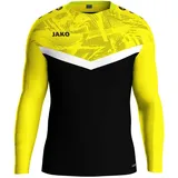 Jako Iconic Sweatshirt Kinder 808 schwarz/soft yellow 140