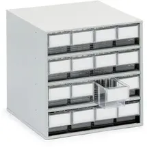 TRESTON Kleinteilemagazin Kunststoff 40 x 39,5 x 40 cm transparent