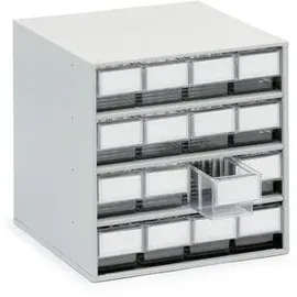 TRESTON Kleinteilemagazin Kunststoff 40 x 39,5 x 40 cm transparent