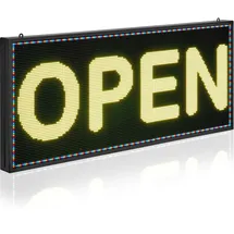 Vevor programmierbare LED Zeichen P6 Vollfarbe flexibles digitales Scrolling Panel, DIY Anzeigetafel mit benutzerdefiniertem Textmuster und GIF & Bluetooth App Steuerung Laufschrift (990 x 412 mm)