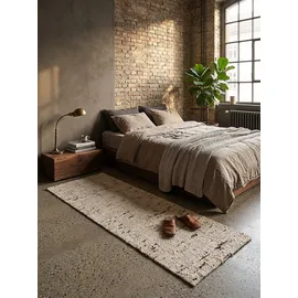 KADIMA DESIGN Läufer Wollmischung Natur 80 x 300 cm - ELIN Kadima Design