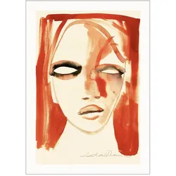 Paper Collective - Red Portrait Poster, 30 x 40 cm