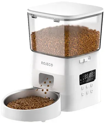 Intelligenter Futterautomat Rojeco 2L Pet Feeder Button Version (Weiß)