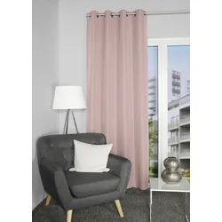 Home Basics Vorhang »ATLANTIK«, (1 St.), Ösenschal Uni ATLANTIK Home Basics altrosa 235 cm
