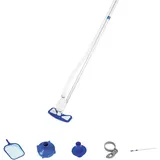 Bestway Flowclear Poolpflege Basis-Set, Aquaclean mit pumpenbetriebenem Poolsauger und Kescher, für alle gängigen Poolgrößen, Mehrfarbig