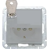 Kopp 951534003 HK07 - Schutzkontakt-Steckdose, Klappdeckel, erhöhter Berührungsschutz, abschließbar, Farbe: grau matt