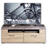 Stella Trading SPIDER PLUS TV-Board in Artisan-Eiche Optik, Caspio - Hochwertiges Low-Board für Ihr Wohnzimmer - 140 x 51 x 47 cm (B/H/T)
