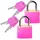 luxuskollektion Kofferschloss Schlüssel Vorhängeschloss Gepäck Mini 2 Stück Rosa