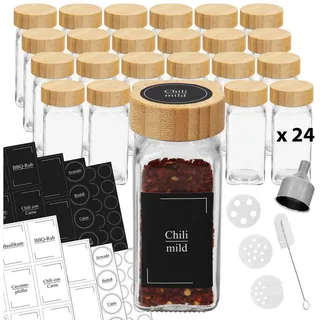 VonBueren Gewürzglas eckig 120 ml 24 St.