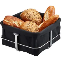 GEFU Brunch Brotkorb Baumwolle/Edelstahl Schwarz