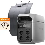 EcoFlow DELTA 3 Classic (1 024 Wh) Tragbare Powerstation - DELTA 3 Classic + 100W Flexibles Solarpanel *2