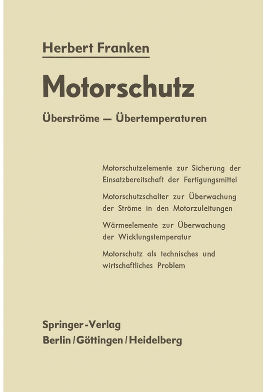 Motorschutz - Herbert Franken, Kartoniert (TB)