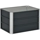 Outsunny Hochbeet aus Stahl 66 x 47 x 40 cm Silber