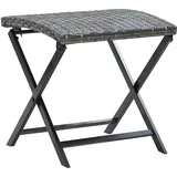 vidaXL Klapphocker Poly Rattan Grau