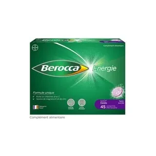Berocca® Energie Cassis Multivitamines et Minéraux aide à réduire la fatigue Capsule(S) 45 pc(s)