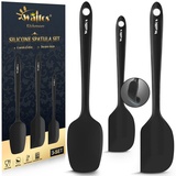 Walfos Silikon-Spatel-Set, 3-teilig, 600oF hitzebeständig, Küchen-Silikonschaber, Spatel, starker Stahlkern und einteiliges Design, Mischen und Backen, BPA-frei und spülmaschinenfest