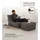mokebo Relaxliege Cord 65 x 65 x 155 cm Anthrazit mit Hocker