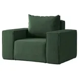 Fun Möbel Sessel Designersessel ESTELLE in Stoff Poso grün