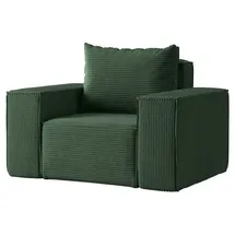 Fun Möbel Sessel Designersessel ESTELLE in Stoff Poso grün