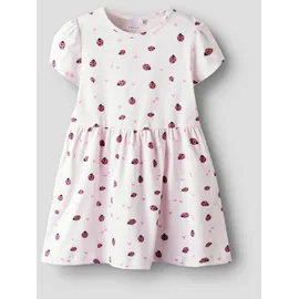 NAME IT Jerseykleid NAME IT "NMFFILLA SS DRESS BOX PB", Mädchen, Gr. 110, N-Gr, tender touch, Single Jersey, Obermaterial: 95% Baumwolle, 5% Elasthan, bedruckt, normal, Rundhals, Kleider Jerseykleid